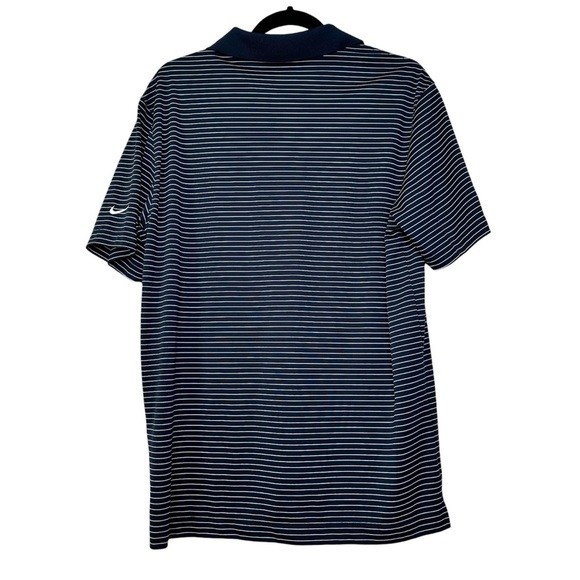 Nike Men’s MEDIUM Golf Tour Performance Dri-FIT Blue White Striped Polo - Picture 2 of 9